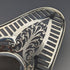 1896 British Antique Sterling Silver Inkwell and Saucer Set Sibray, Hall